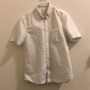 White short sleeve button up